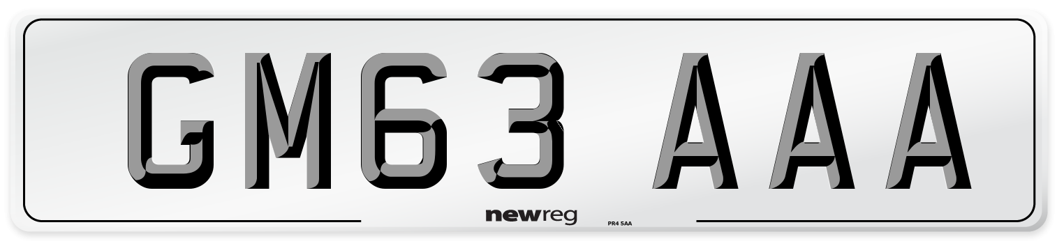 GM63 AAA Number Plate from New Reg